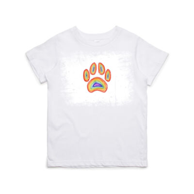 Rainbow paw t-shirt Thumbnail